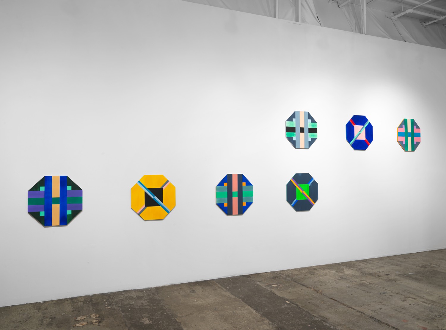 Installation view of 'ORRA' paintings